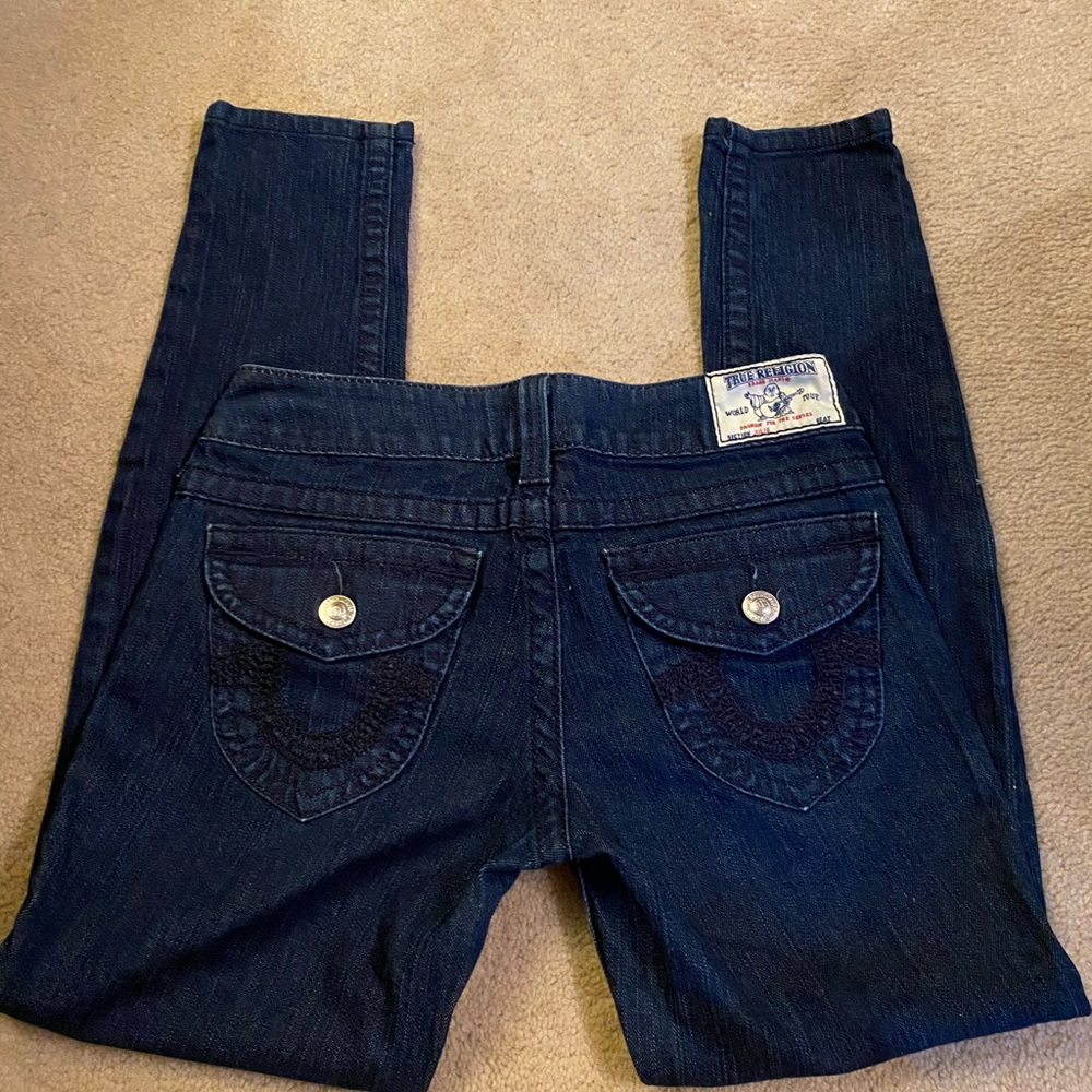 True religion dark Julie skinny jeans size 27